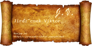 Jirácsek Viktor névjegykártya